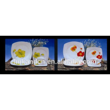 Haonai MU0113 ceramic dinnerware set , 20pcs square dinnerware set